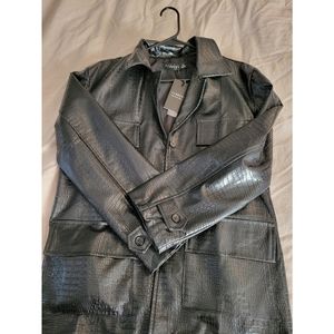 Leather snake skin jacket